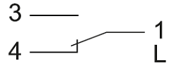 Схема одинарного проходного перекрестного выключателя Шнайдер Асфора 
