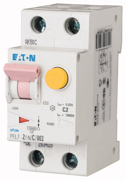 Дифавтомат PFL7-10/1N/C/001 1p+N 10A 0.01 х-ка C 10кА (Eaton/Moller) 