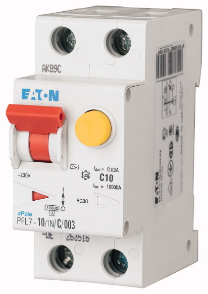 Дифавтомат PFL7-40/1N/B/003-А 1p+N 40A 0.03 х-ка В 10кА (Eaton/Moller) 
