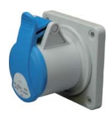 Розетка вбудована EER1632 16A 230V 2P+PE IP-54