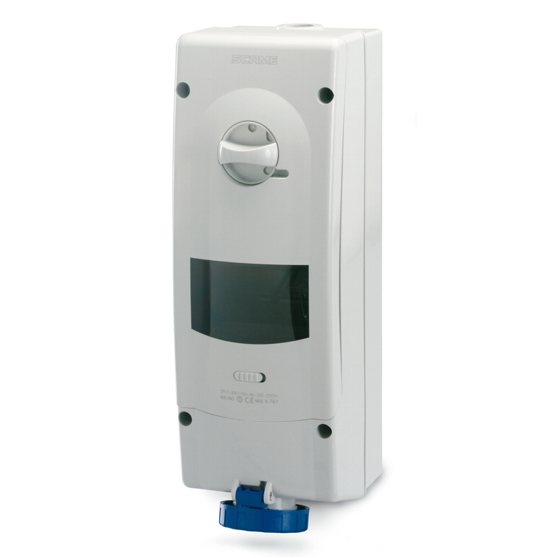 Розетка під запобіжники 32A 230V 2P+PE IP-67 (Scame)