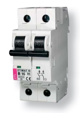 Автоматичний вимикач ETIMAT10DC 2p 1,6А C