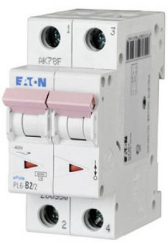 Авт. вимикач PL6-B10/2 2p 10A B 6кА (Eaton/Moller) 