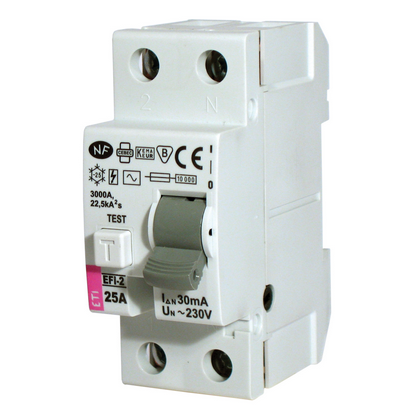 Диференційне реле(ПЗВ) EFI-2 2p 16A 0.5 тип А 10кА