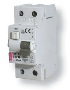 Дифавтомат KZS-2M 2p 25A 0.03 AC тип B