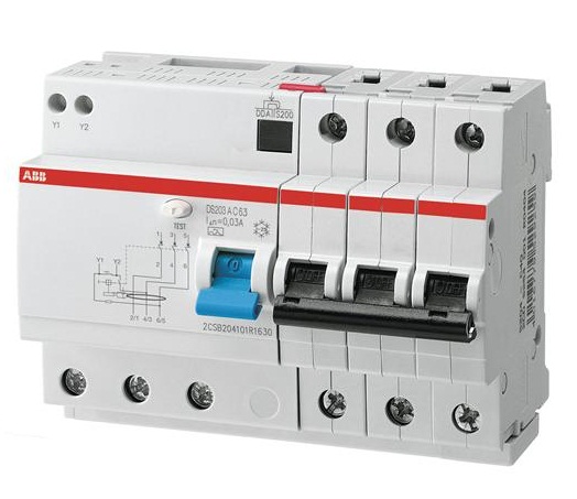 Дифавтомат DS203 AC-B63/0.03 тип АС х-ка B