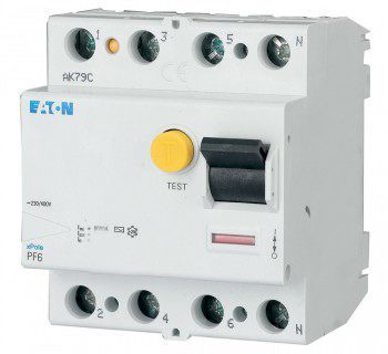Дифреле PF6-63/4/03 4p 63A 0.3 6кА (Eaton/Moller) 