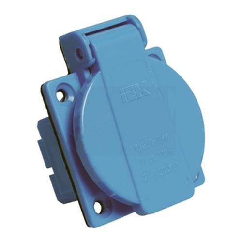 Панельна розетка РП10-3-1Р44 schuko 16A 2P+PE IP-44