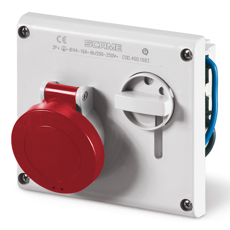 Розетка щитова Scame 16A 380V 3P+PE (Omnia)