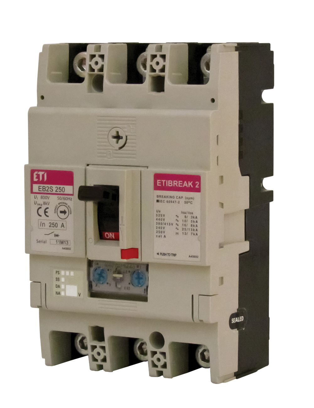Авт. вимикач EB2S 250/3LA 200A 16кА (ETIBREAK)