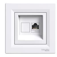 Компьютерная розетка RJ45 кат.5е UTP Asfora БЕЛАЯ (Шнайдер)