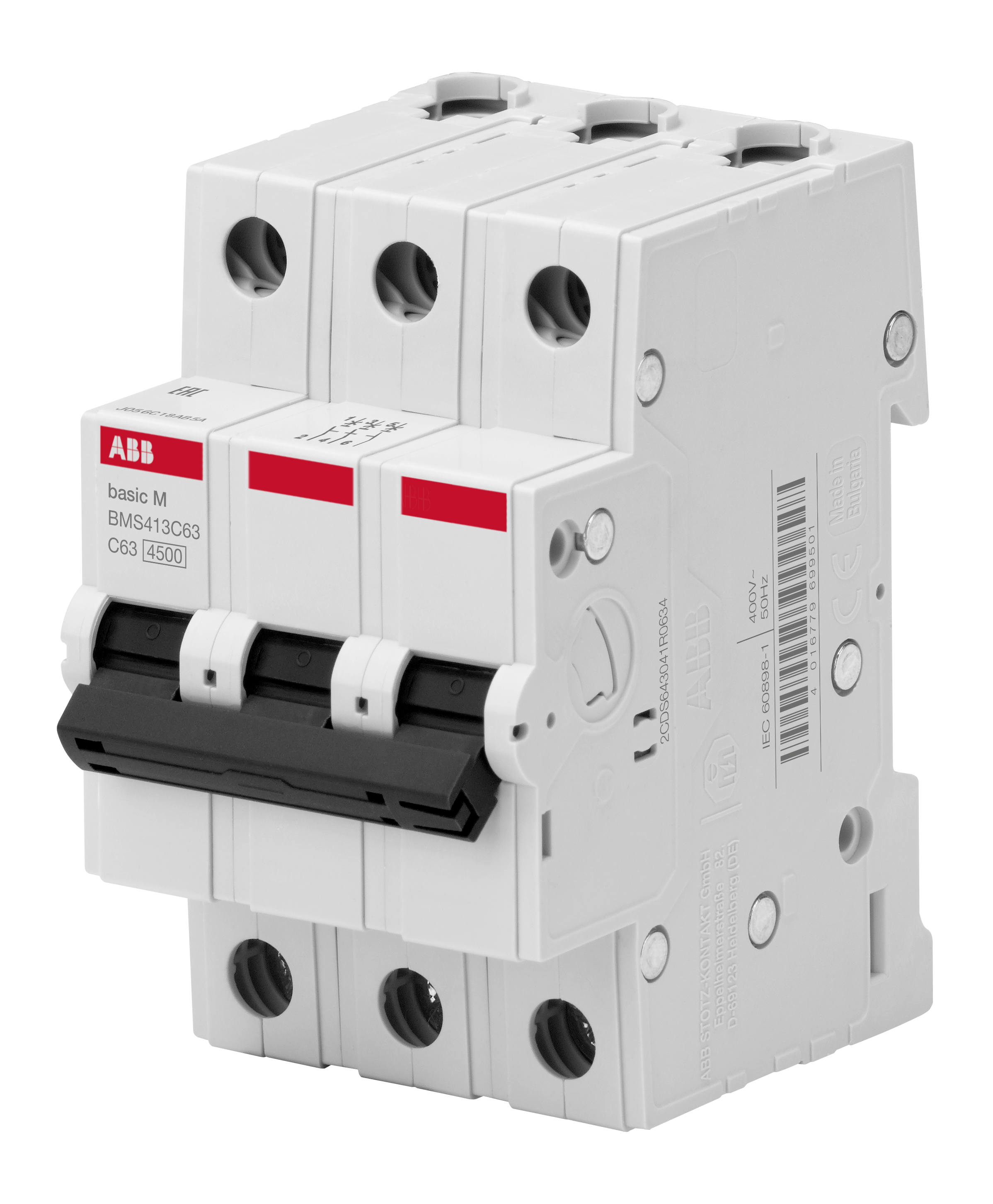 Автоматичний вимикач ABB Basic M 3p 50A тип B (BMS413B50)