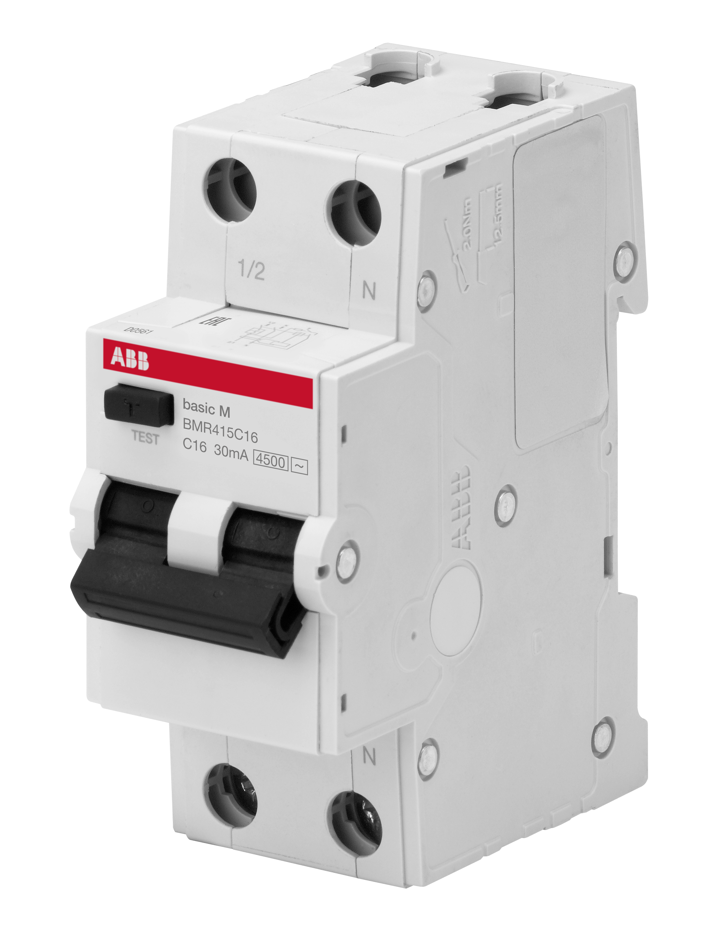 Дифавтомат ABB Basic M 2p 32А 0.03 AC тип С 4.5кА (BMR415C32)