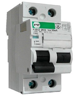 Диф реле(ПЗВ) РЗВ-2-25-30 2р 25А 30мА (EVO)