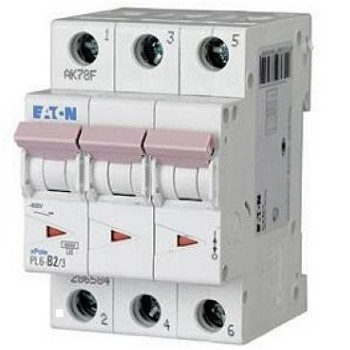 Авт. вимикач PL6-D10/3 3p 10A D 6кА (Eaton/Moller) 