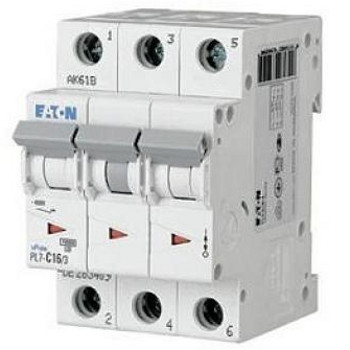 Авт. вимикач PL7-B10/3 3p 10A B 10кА (Eaton/Moller)